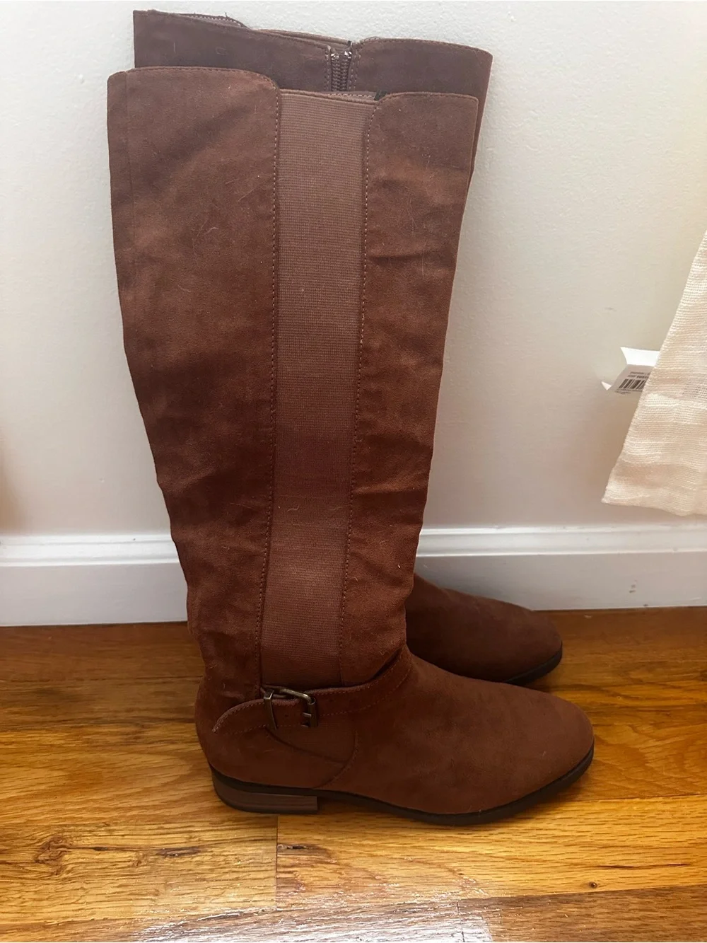 American Eagle Outfitters Faux Brown Suede Knee High Boots NWT Size 7.5